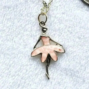 Ballerina in Pink 10k Gold Plated Necklace